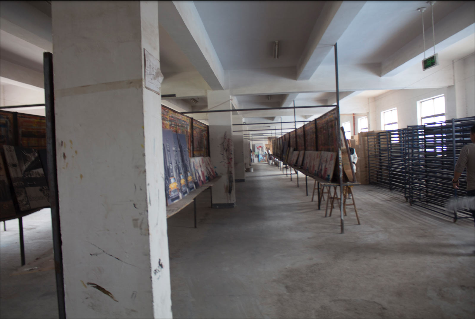 A painting factory that specialized in reproductions in Yiwu